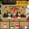 Cat Custom Doormat Meowy Catmas Personalized Gift For Cat Lovers - PERSONAL84