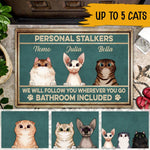 Cat Custom Doormat Personal Stalker Personalized Gift For Cat Lovers - PERSONAL84