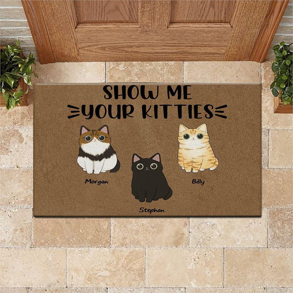 Cat Custom Doormat Show Me Your Kitties Personalized Gift - PERSONAL84