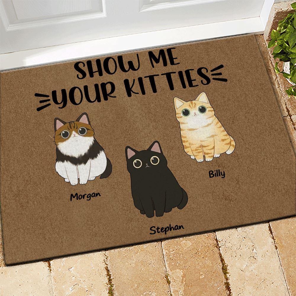 Cat Custom Doormat Show Me Your Kitties Personalized Gift - PERSONAL84