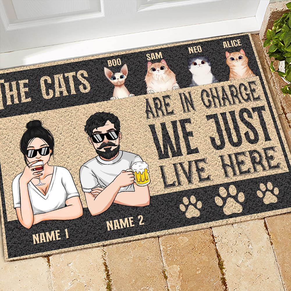 Cat Doormat Personalized Name And Breed All Guests Must Be Approved By -  PERSONAL84