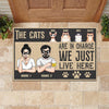 Cat Custom Doormat The Cats Are In Charge We Just Live Here Personalized Gift - PERSONAL84