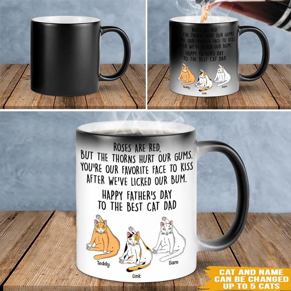 Cat Custom Mug Favorite Face To Licked After Lick My Bums Father's Day Personalized Gift - PERSONAL84