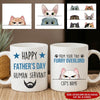 Cat Custom Mug Happy Father&#39;s Day From Your Tiny Furry Overlord Personalized Gift - PERSONAL84