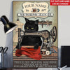 Cat Custom Poster Sewing Room Touch My Sewing Machine I Will Slap You Personalized Gift - PERSONAL84