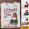 Cat Custom Shirt A Woman Cannot Survive On Wine She Needs Cats Personalized Cat Lover Gift