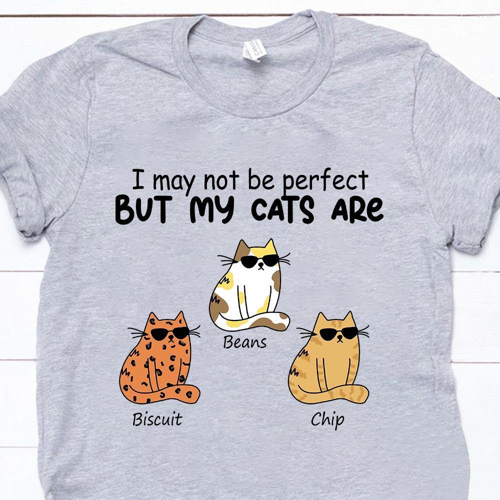 Cat Custom Shirt I May Not Be Perfect But My Cats Are Personalized Gift - PERSONAL84