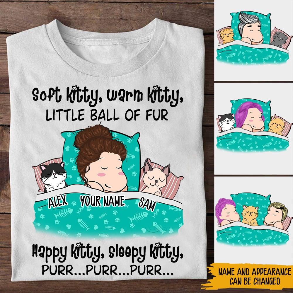 Cat Custom Shirt Soft Kitty Warm Kitty Happy Kitty Sleepy Kitty Personalized Cat Lover Gift - PERSONAL84
