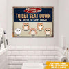 Cat Custom Sign Please Keep The Toilet Seat Down So The Cat Won&#39;t Drown Personalized Gift - PERSONAL84