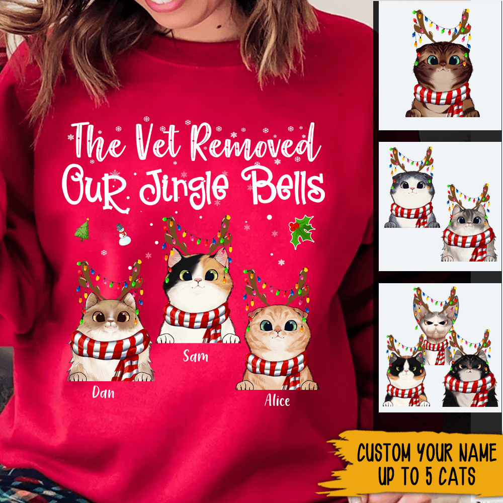 Cat Custom Sweater The Vet Removed My Jingle Bells Personalized Gift - PERSONAL84