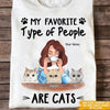 Cat Custom T Shirt Cats Are My Favorite People Personalized Gift - PERSONAL84