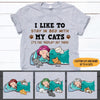 Cat Custom T Shirt I Like To Stay In Bed With My Cats Personalized Gift - PERSONAL84