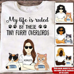 Cat Custom T Shirt My Life Is Ruled By These Tiny Furry Overlords Personalized Gift - PERSONAL84