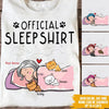 Cat Custom T Shirt Official Sleep Shirt Personalized Gift - PERSONAL84