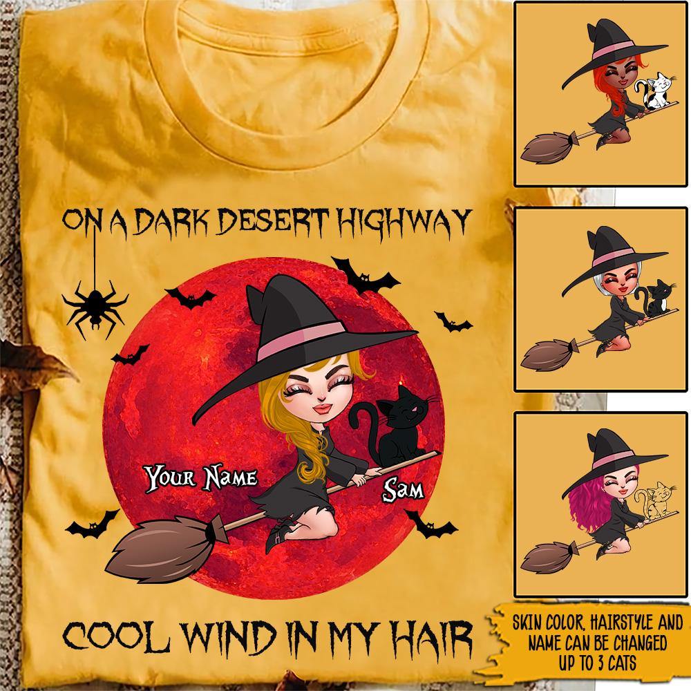 Cat Custom T Shirt On A Dark Desert Highway Cool Wind In My Hair Personalized Gift - PERSONAL84