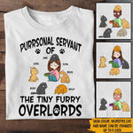 Cat Custom T Shirt Purrsonal Servant Of The Tiny Furry Overlords Personalized Gift - PERSONAL84