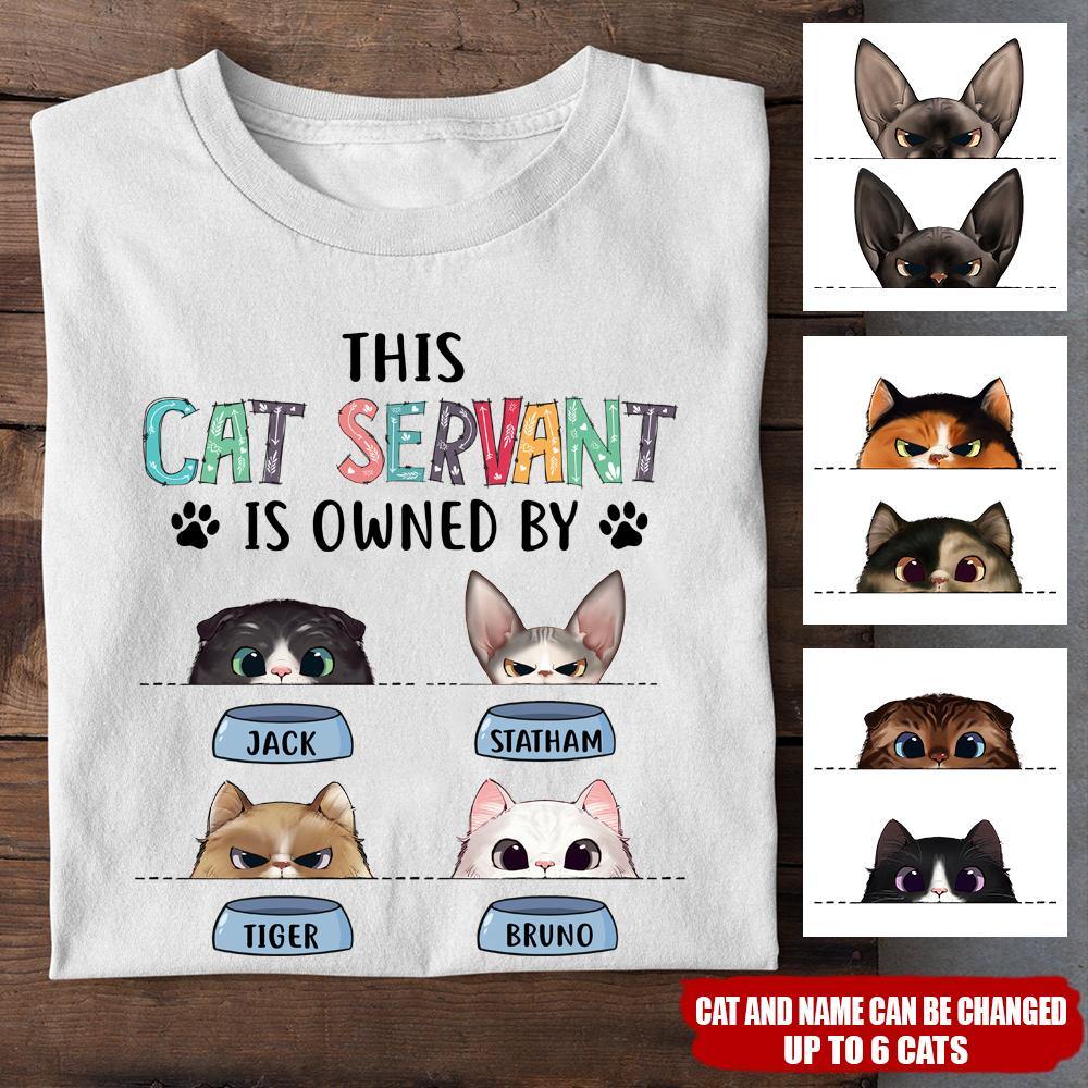 Cat Custom T Shirt This Cat Servant Belongs To Personalized Gift - PERSONAL84