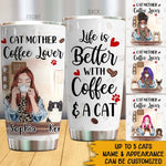 Cat Custom Tumbler Cat Mother Coffee Lover Personalized Gift For Cat Lovers - PERSONAL84