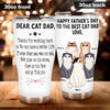 Cat Custom Tumbler Happy Father&#39;s Day To The Best Cat Dad Personalized Gift - PERSONAL84