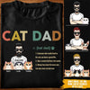 Cat Dad Custom T Shirt Defition Best Cat Dad Ever Father&#39;s Day Personalized Gift - PERSONAL84