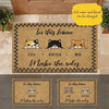 Cat Doormat Customized Cat Make The Rules - PERSONAL84