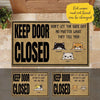 Cat Doormat Customized Don&#39;t Let The Cat Out - PERSONAL84