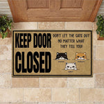 Cat Doormat Customized Don't Let The Cat Out - PERSONAL84