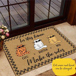 Cat Doormat Customized Name and Breed Cat Make The Rules - PERSONAL84