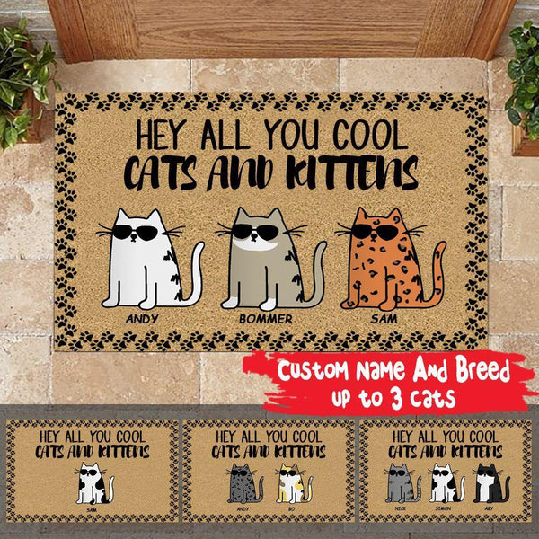 Cat Doormat Personalized Name And Breed All Guests Must Be Approved By -  PERSONAL84