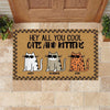 Cat Doormat Customized Name And Breed Hey All You Cool Cats And Kittens Gift For Cat Lovers - PERSONAL84