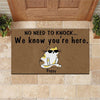 Cat Doormat Customized Name and Breed No Need To Knock We Know You&#39;re Here - PERSONAL84