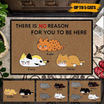 Cat Doormat Customized Name And Breed There Is No Reason For You To Be Here - PERSONAL84