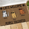 Cat Doormat Customized Names and Breeds Cats Welcome People Tolerated - PERSONAL84