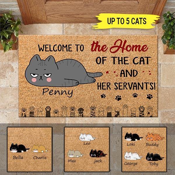 Cat Doormat Customized Welcome To The Home Of - PERSONAL84
