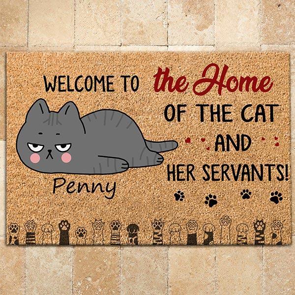 Cat Doormat Customized Welcome To The Home Of - PERSONAL84