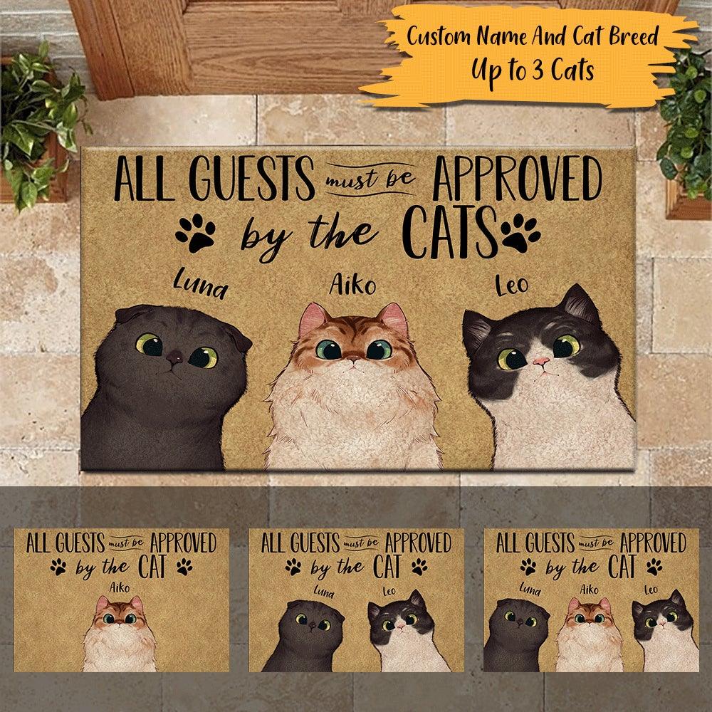 Custom Dog Photo Doormat - Visitors Must Be Approved By Welcome Mat