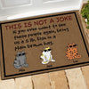 Cat Doormat Personalized Names and Breeds Doormat This Is Not A Joke Personalized Gift - PERSONAL84