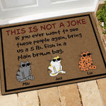 Cat Doormat Personalized Names and Breeds Doormat This Is Not A Joke Personalized Gift - PERSONAL84