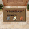 Cat Doormat Personalized Names and Breeds Doormat This Is Not A Joke Personalized Gift - PERSONAL84