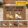 Cat Doormat Personalized Names and Breeds Home Is Where Someone Purrs To Greet You Personalized Gift - PERSONAL84