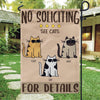 Cat Garden Flag Customized No Soliciting See Cats For Details Personalized Gift - PERSONAL84