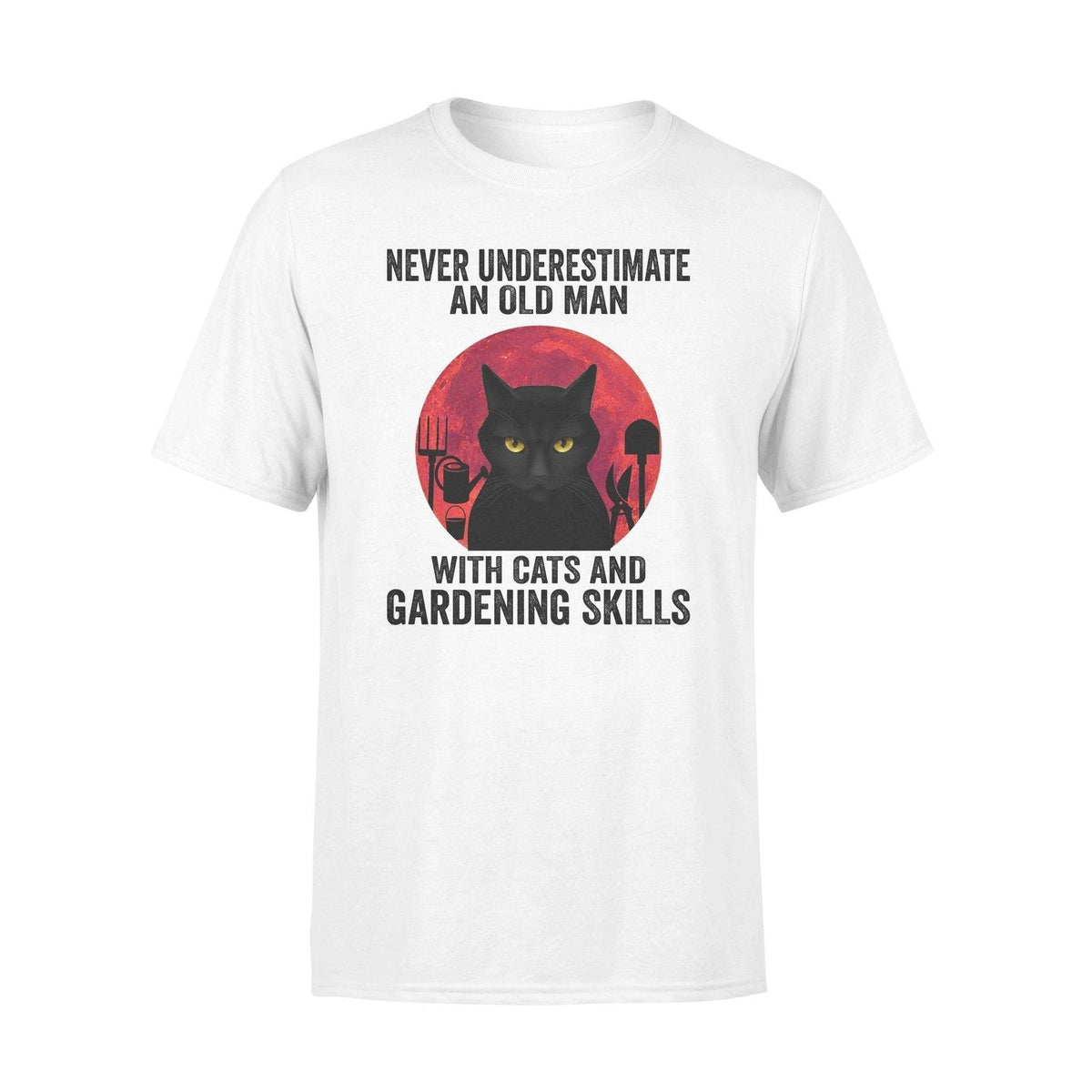 Cat, Gardening An Old Man With Cat And Gardening Skills - Standard T-shirt - PERSONAL84