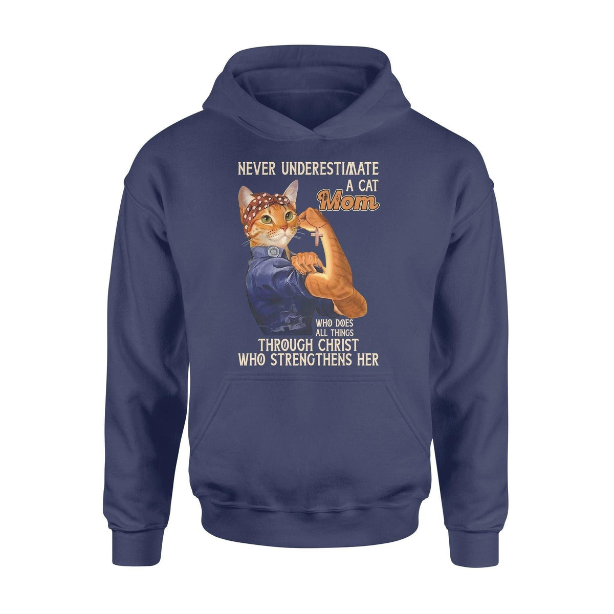 Cat, Jesus A Can Mom Can Do All Things - Standard Hoodie - PERSONAL84