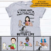 Cat Lovers Custom T Shirt I Work Hard So That My Tiny Furry Overlord Can Have A Better Life Personalized Gift - PERSONAL84