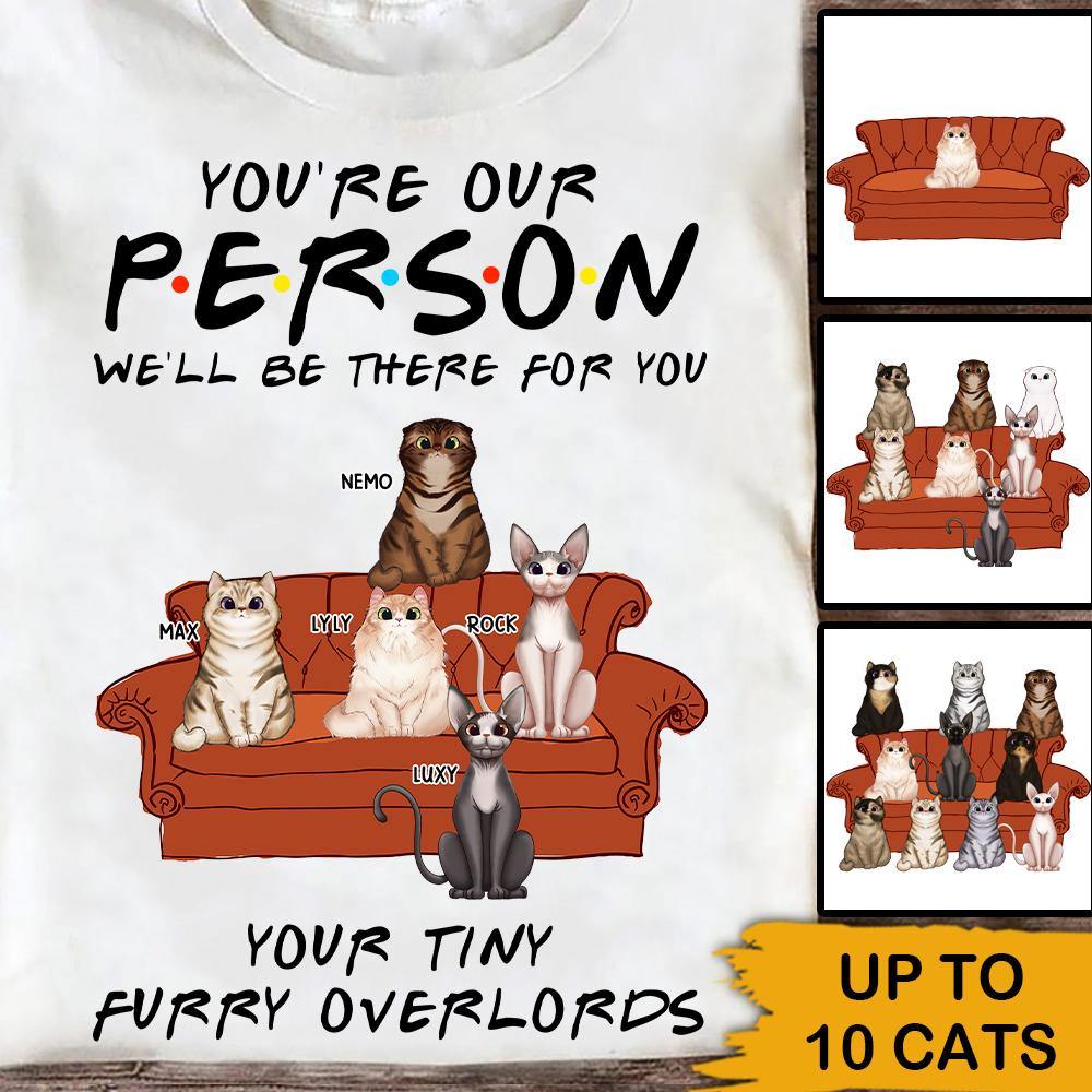Cat Lovers Custom T Shirt You're My Person I'll Be There For You Personalized Gift - PERSONAL84