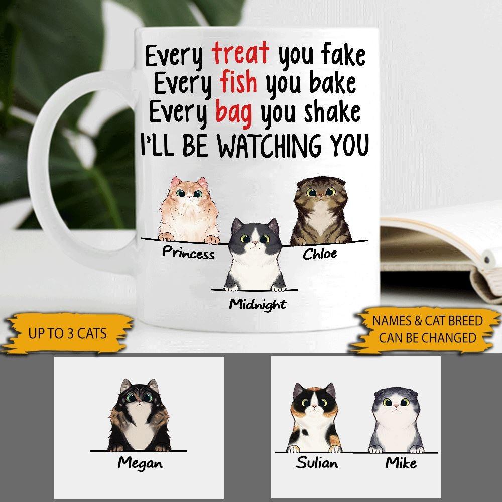 Cat Mug Personalized Name And Breed I'll Be Watching You - PERSONAL84