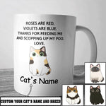 Cat Mug Personalized Thanks For Feeding Me - PERSONAL84