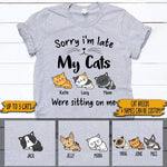 Cat Shirt Personalized Name And Breed My Cat Was Sitting On Me - PERSONAL84