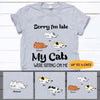 Cat Shirt Personalized Name And Color Sorry I&#39;m Late - PERSONAL84