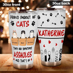 Cat Tumbler Customized Names and Breeds Cat Proud Parent Of A Cat - PERSONAL84